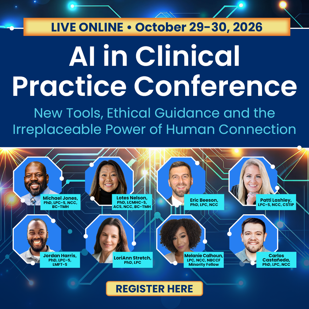 AI in Clinical Practice Conference, live online October 29 and 30, 2026. A PESI conference hosted by Dr. Michael Jones.